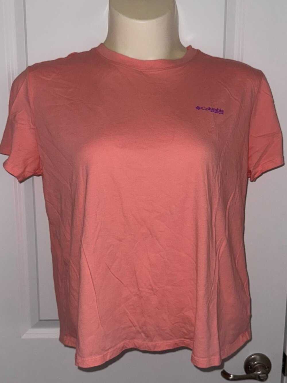 Columbia PFG T‑Shirt – Size XL Coral Fishing Tee w/ Fish Graphic Back